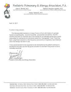 Pediatric Pulmonary and Allergy Associates Testimonial